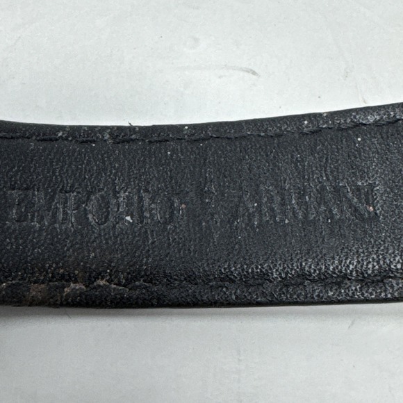 Emporio Armani Black Leather Band Mens‎ Watch AR6015 Needs Battery - Picture 9 of 9